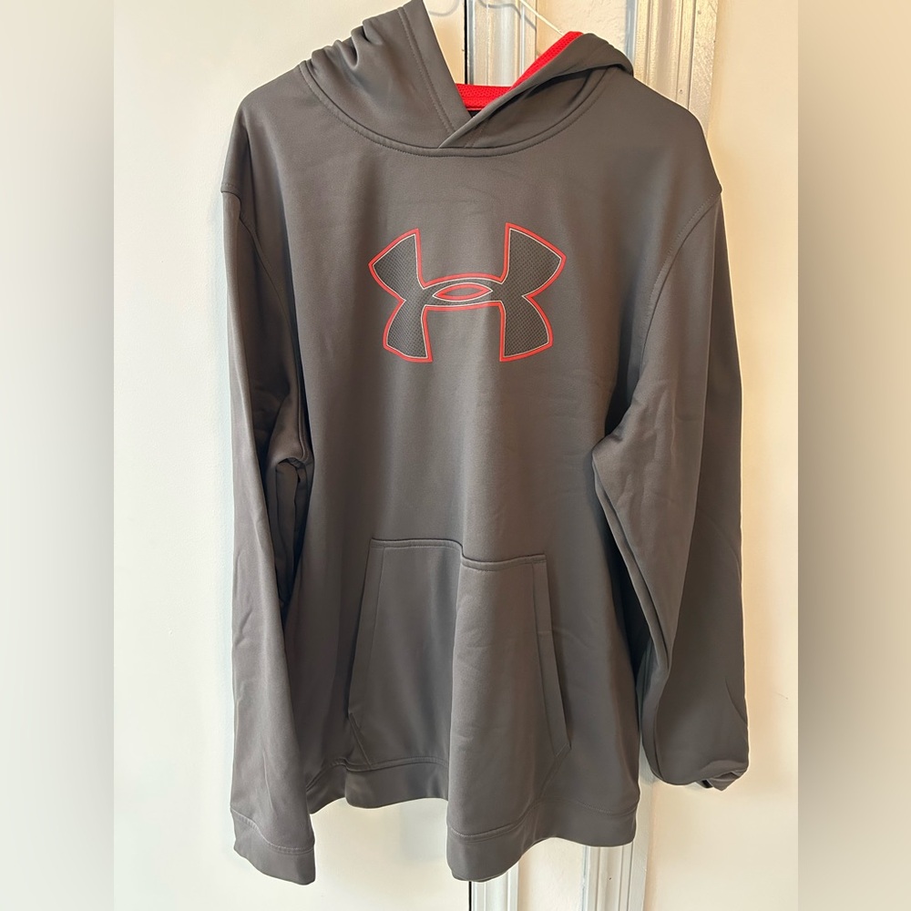 Under Armour Red and Dark Gray XXL Hoodie